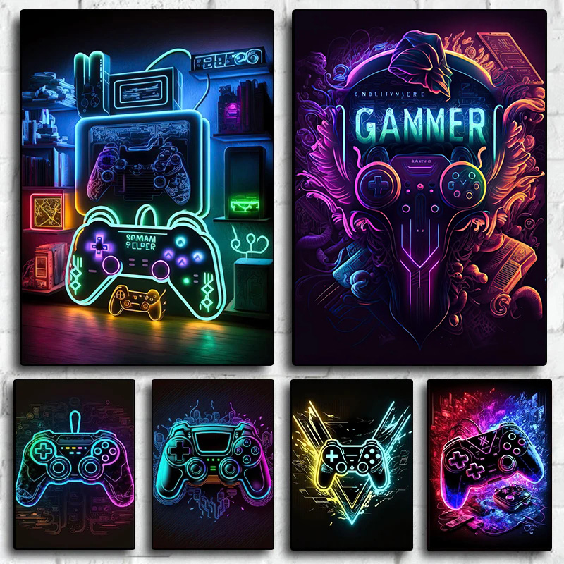 Poster da Parete Moderno Neon  - Esports Gaming Houses recensione e prezzo